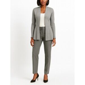 Elle Women's Open‎ Front Gray Knit Cardigan Sweater M Long Sleeve Cozy Layering